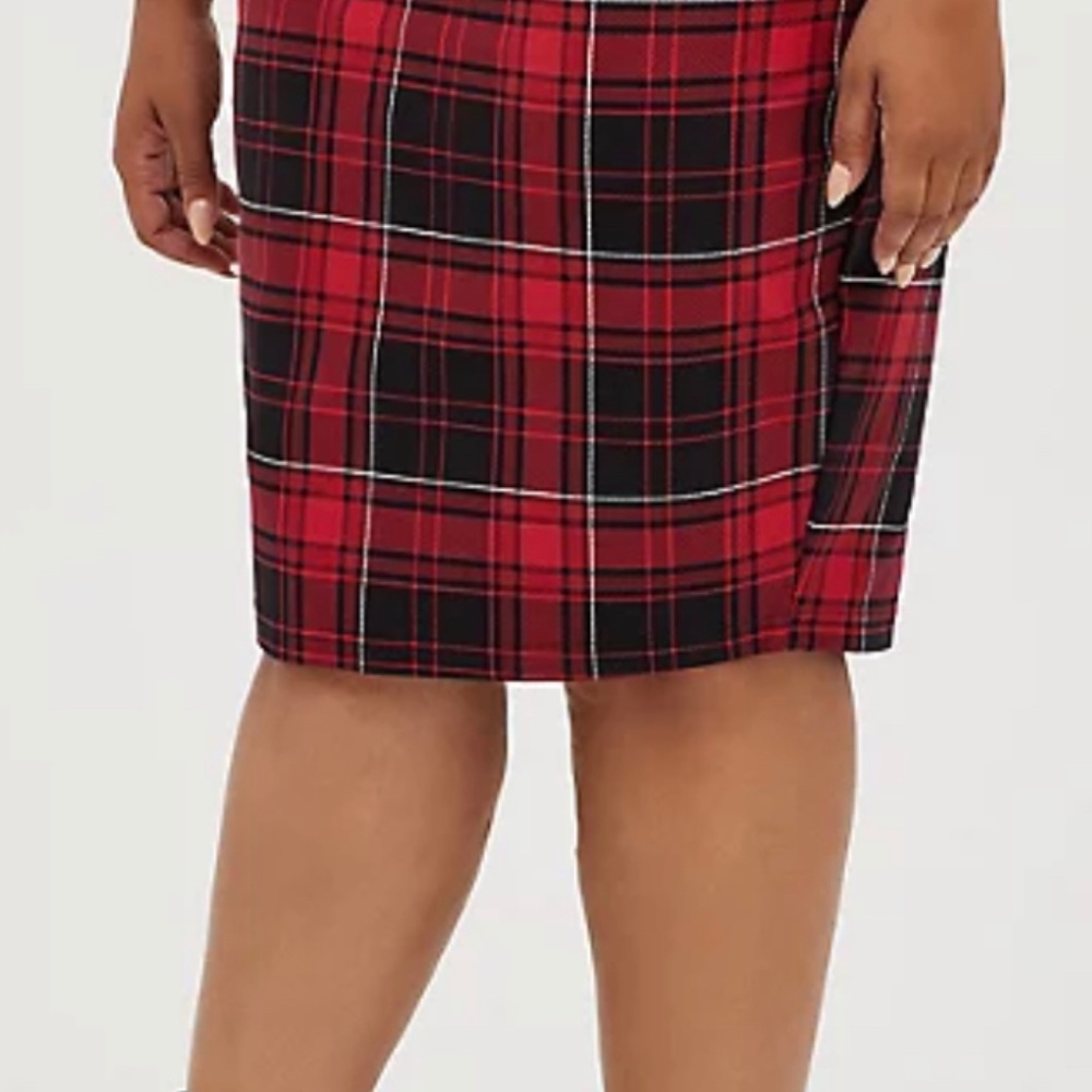 Torrid Plaid Pencil Skirt Sx 1x